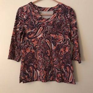 Kim Rogers Paisley Print top👚